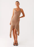 Bessie Midi Dress - Beige