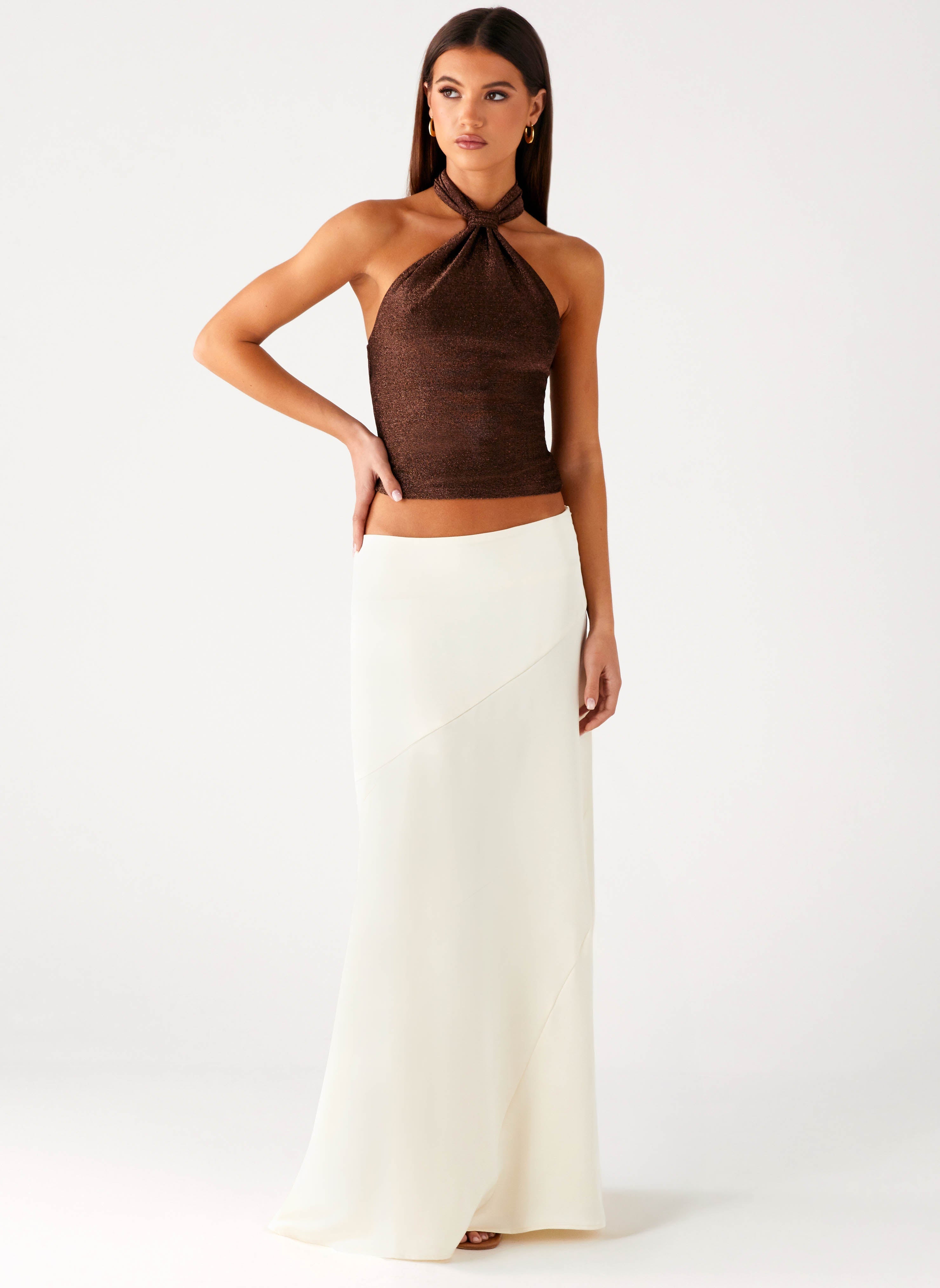 Chandra Maxi Skirt - Ivory