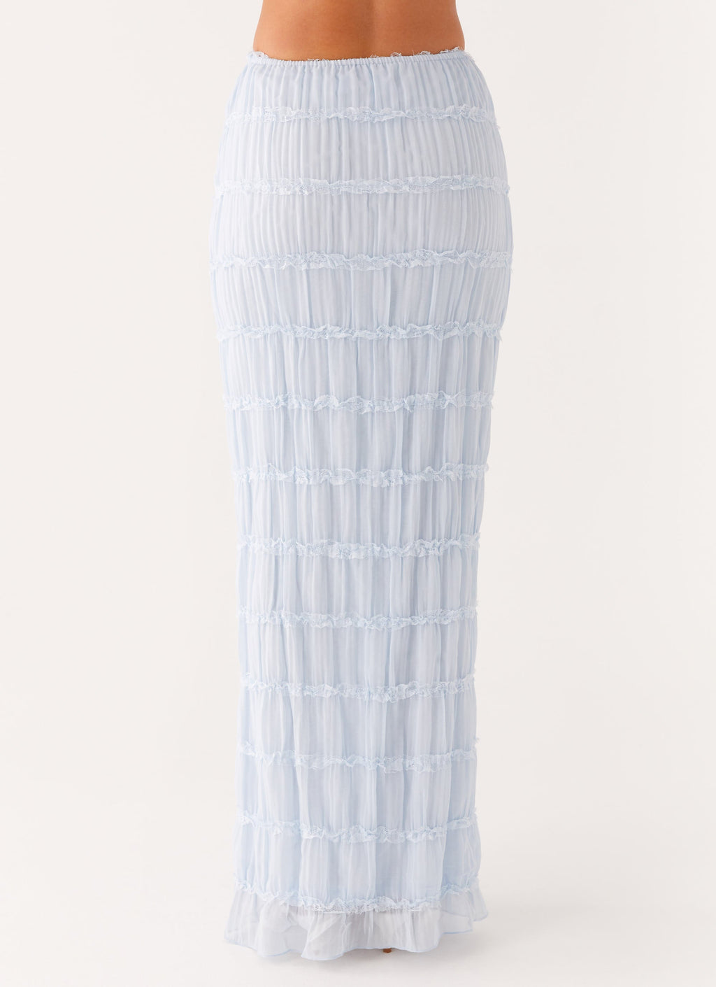 Daydreaming Low Rise Maxi Skirt - Blue