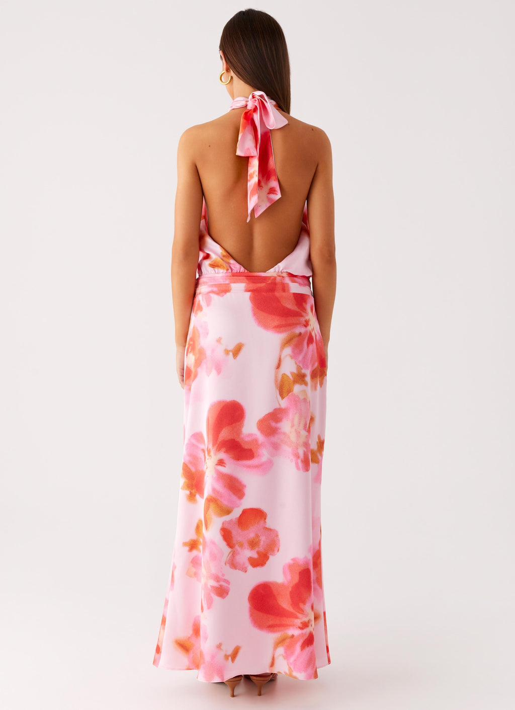 Diablo Backless Maxi Dress - Blushing Blossom