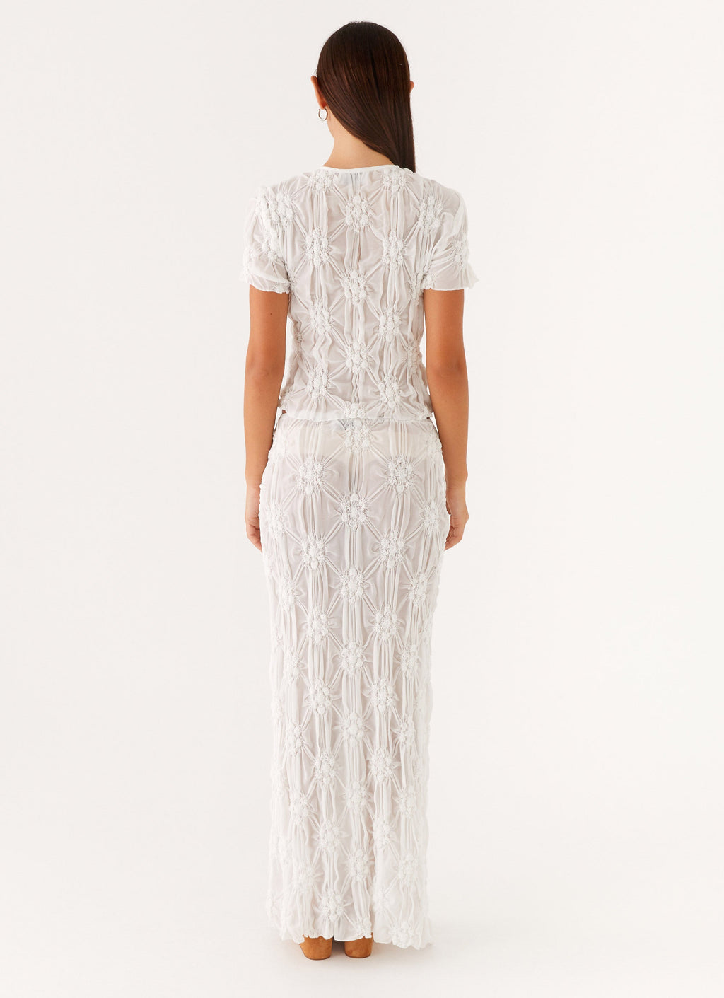 Effortlessly Low Rise Maxi Skirt - Ivory