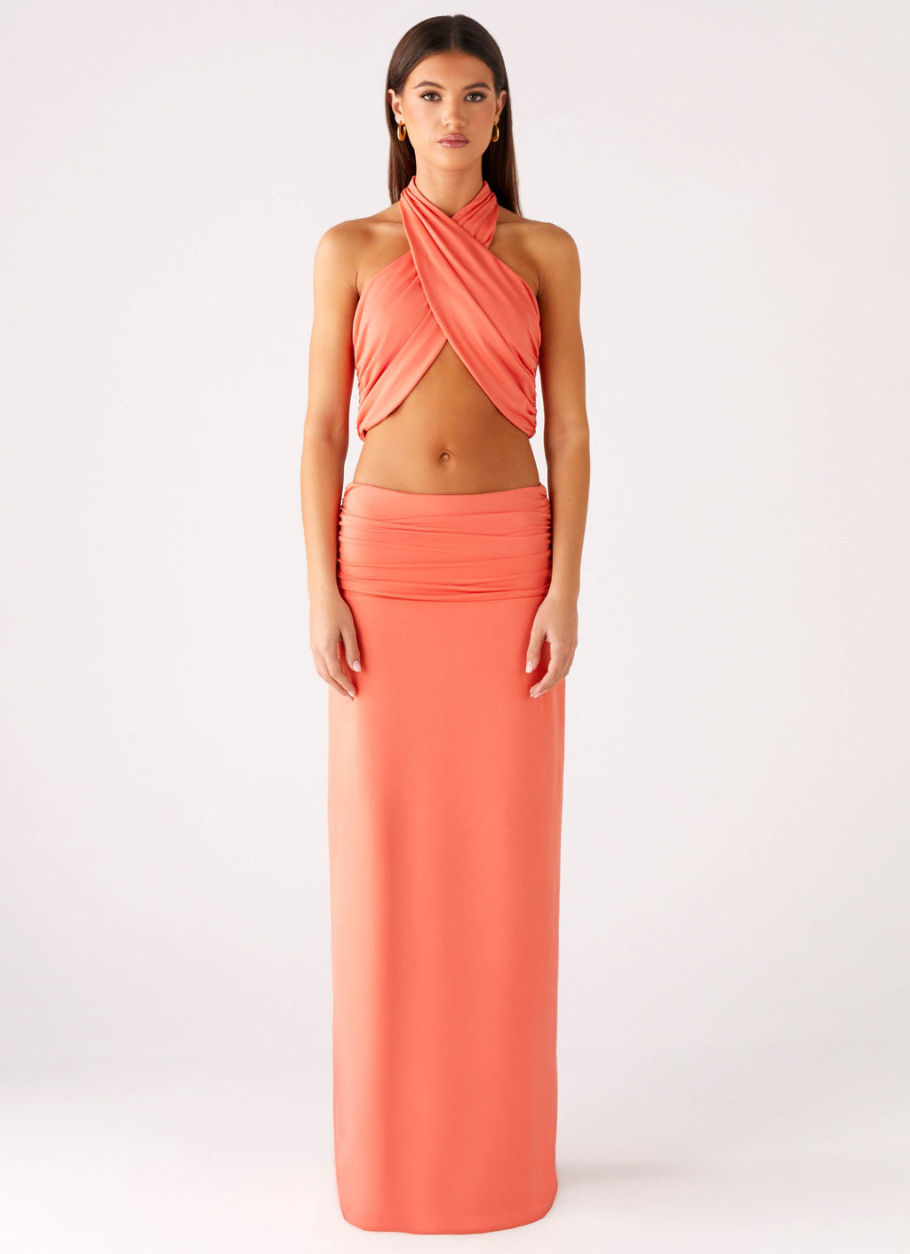Elisabetta Maxi Skirt - Coral