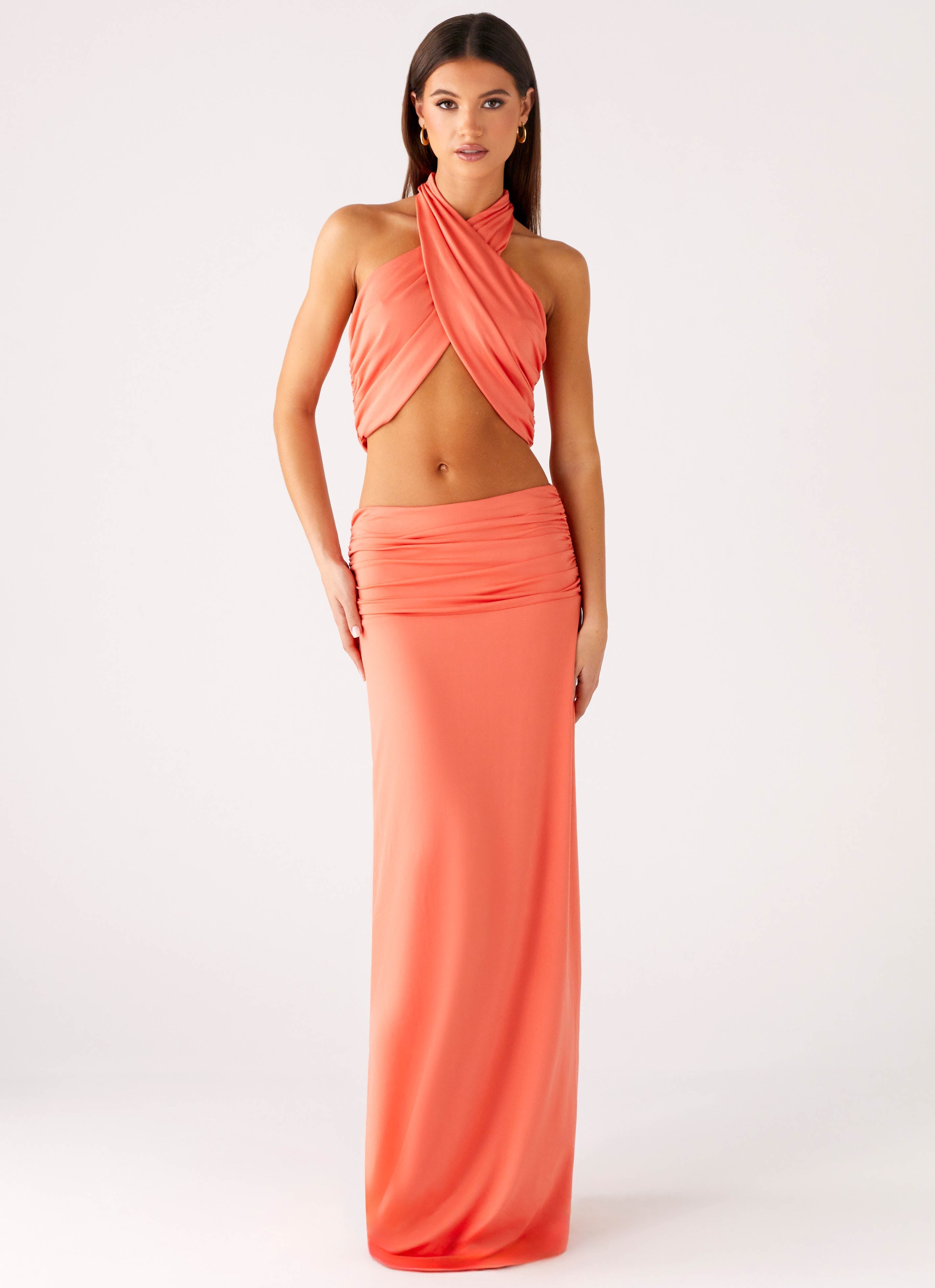 Elisabetta Maxi Skirt - Coral