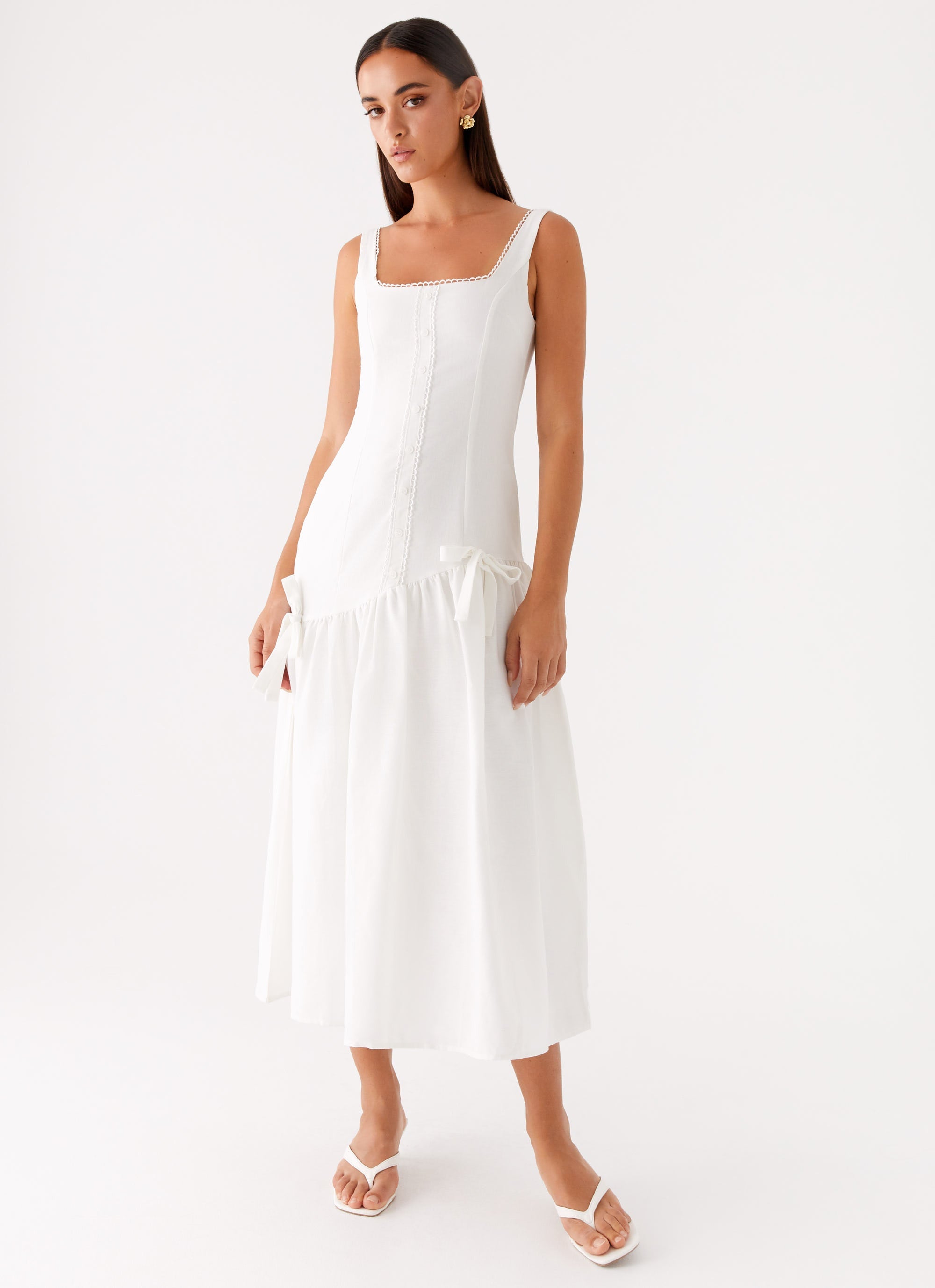 Esmerelda Midi Dress - White