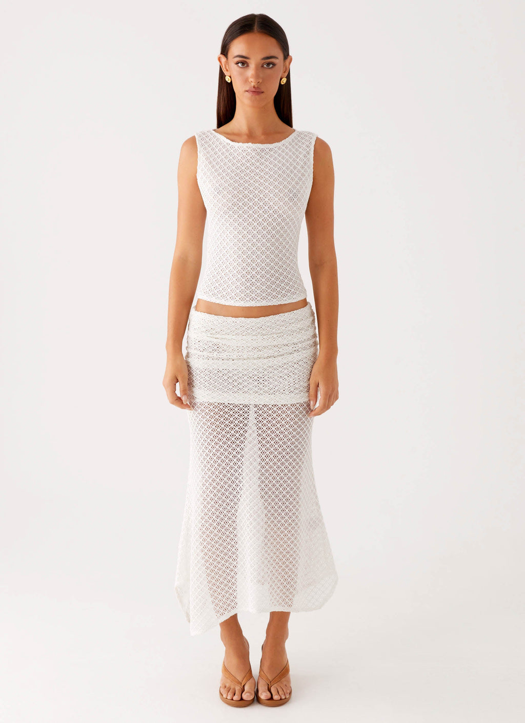 Genesis Midi Skirt - White
