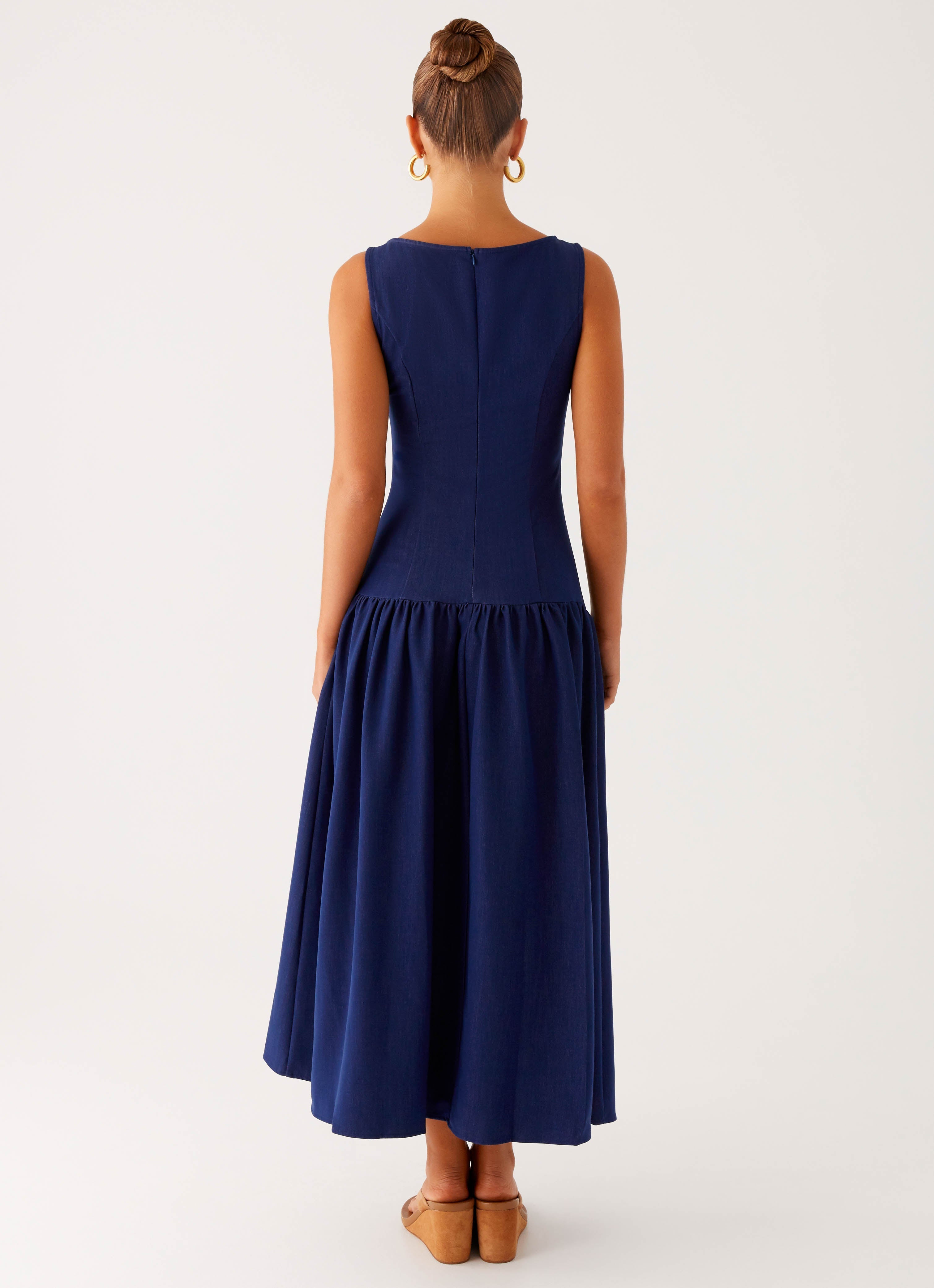 Hayes Denim Midi Dress - Indigo