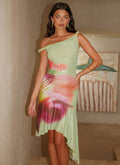 Huntah Midi Dress - Green Tropical