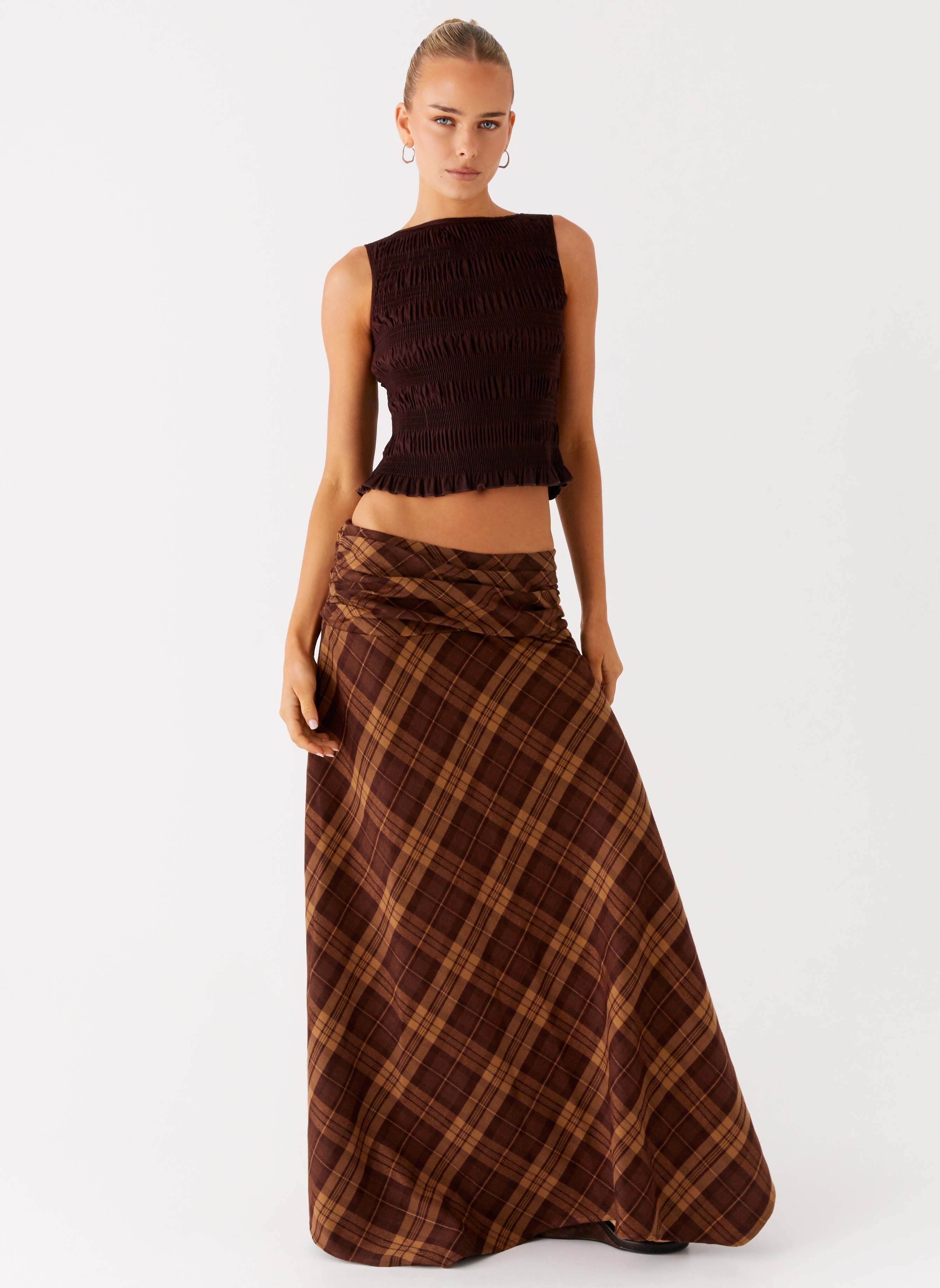 Karolina Maxi Skirt - Plaid