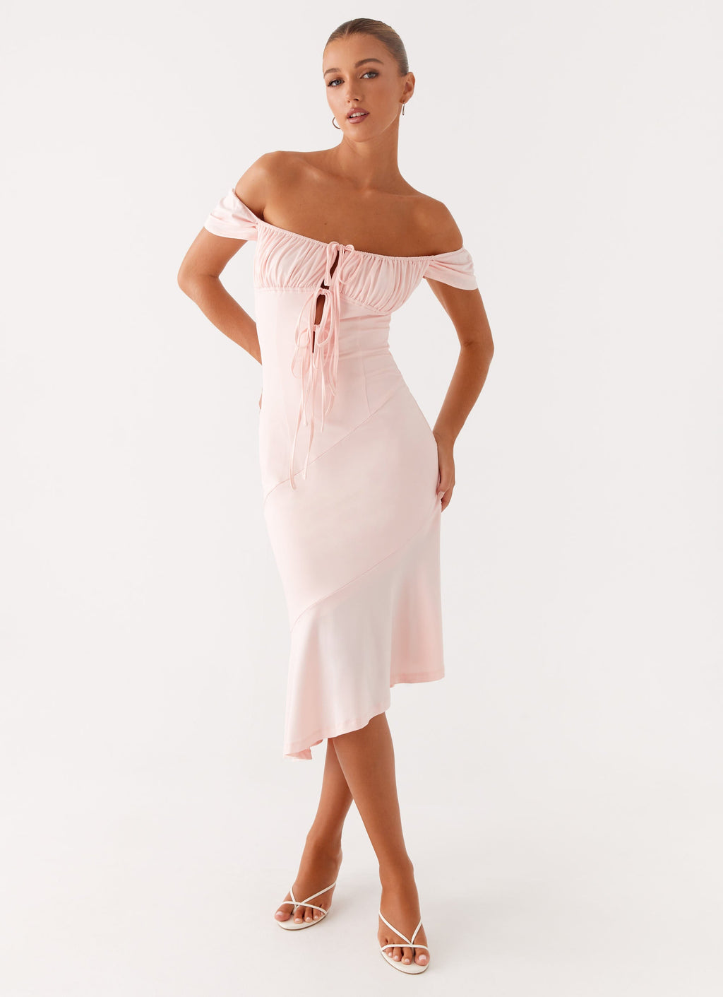 Katherine Midi Dress - Pink