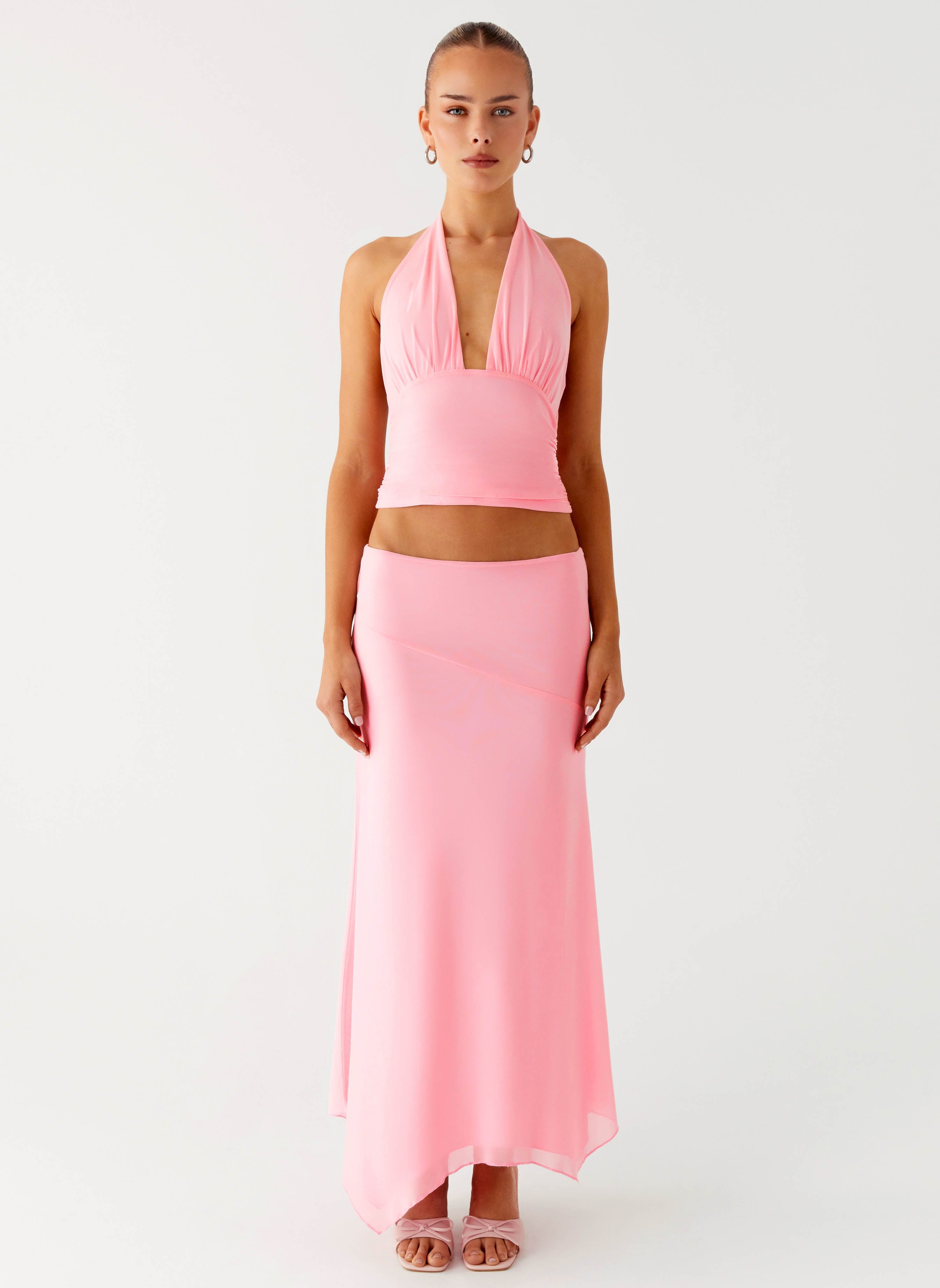 Kerrie Halter Top - Baby Pink