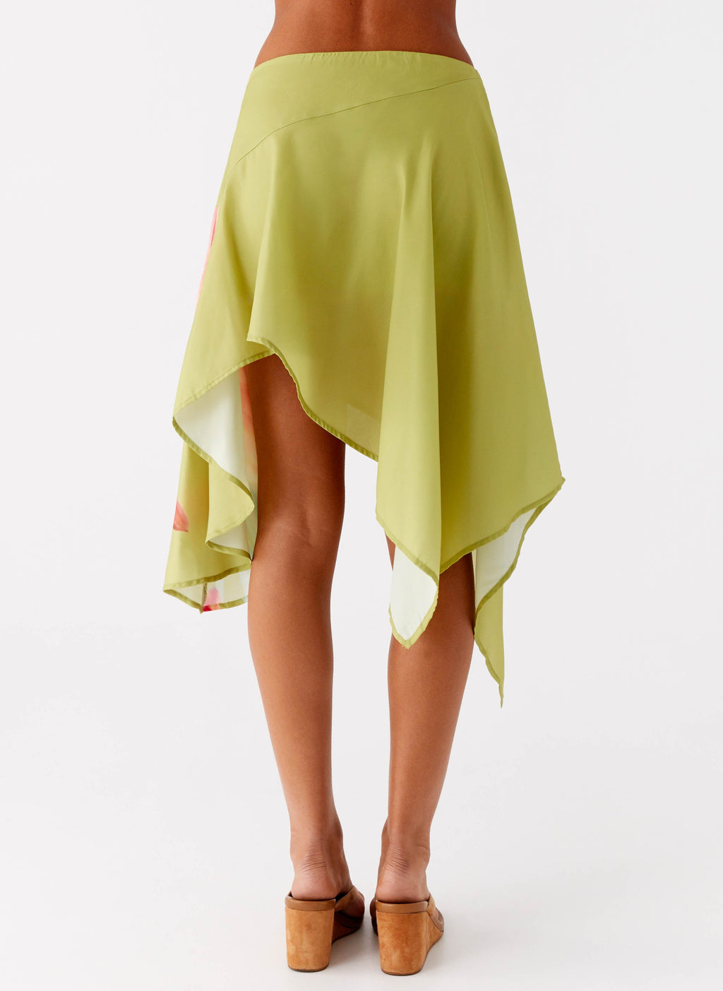 Kia Low Rise Asymmetrical Midi Skirt - Jungle Floral