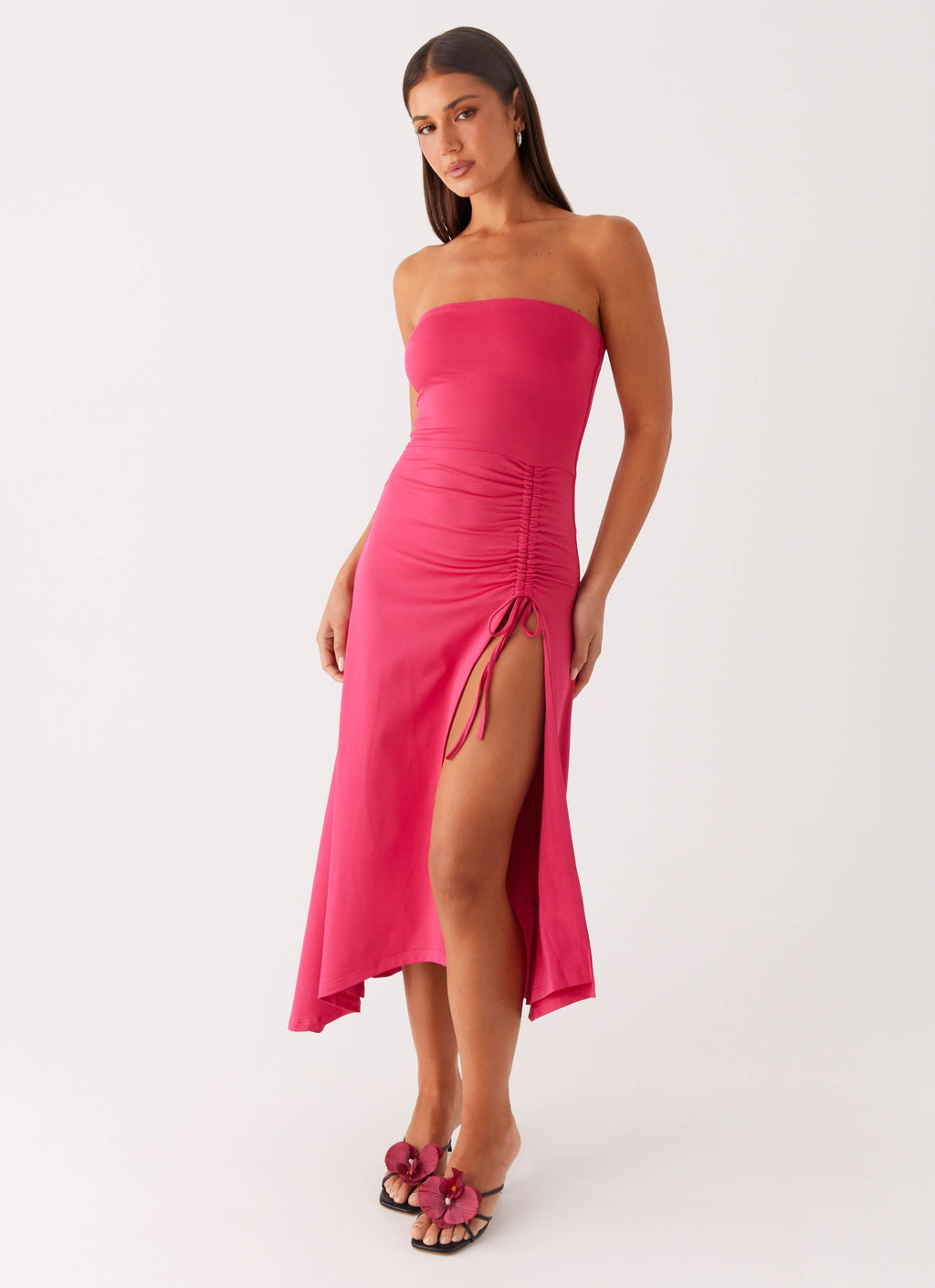 Laoise Midi Dress - Hot Pink