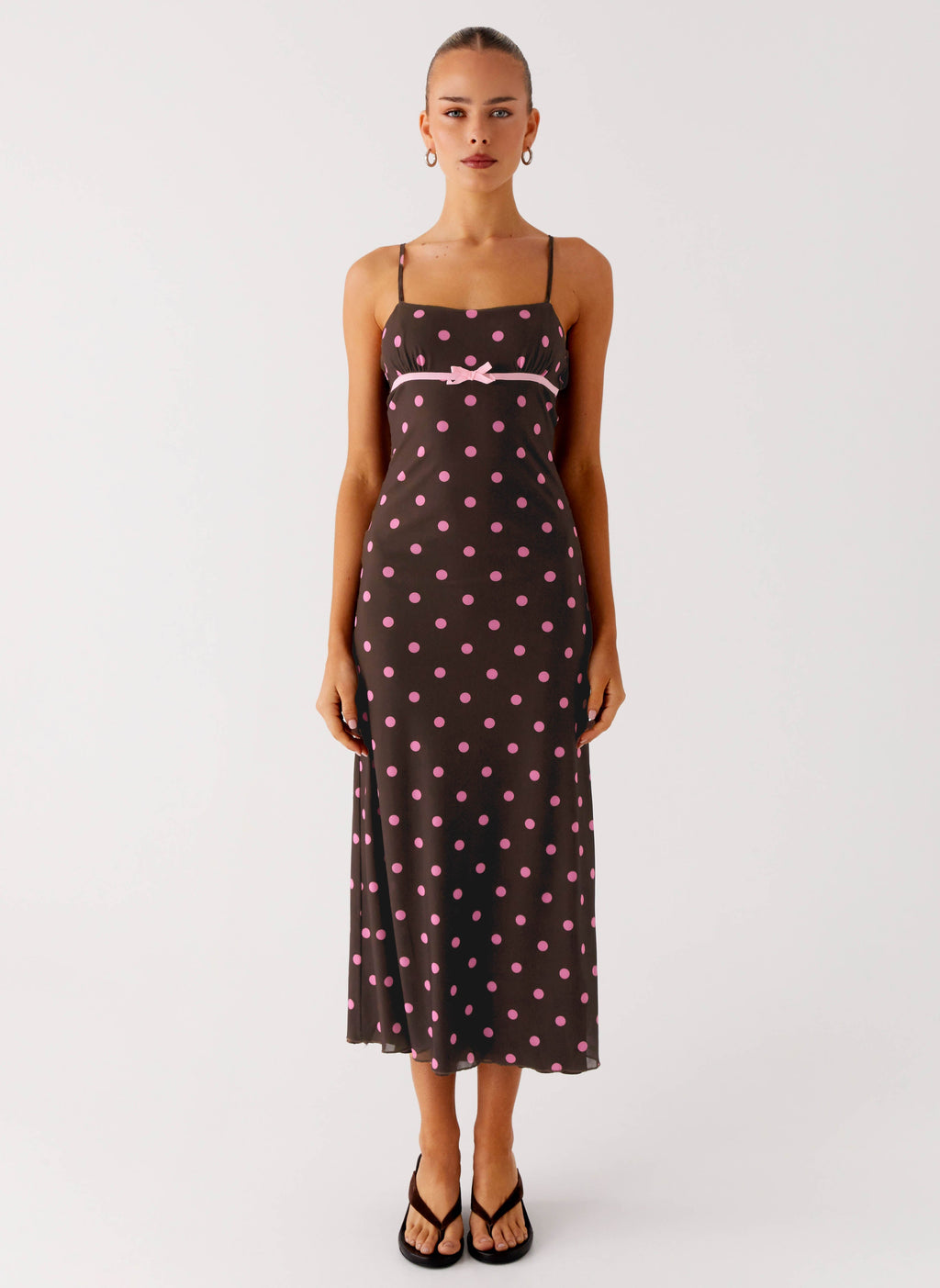 Latto Midi Dress - Chocolate Strawberry Dot