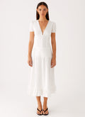 London Midi Dress - White