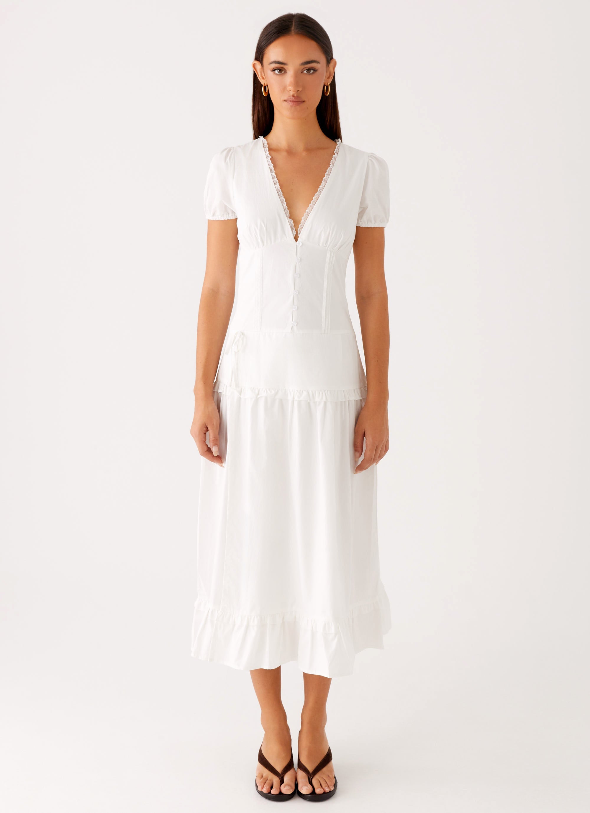 London Midi Dress - White