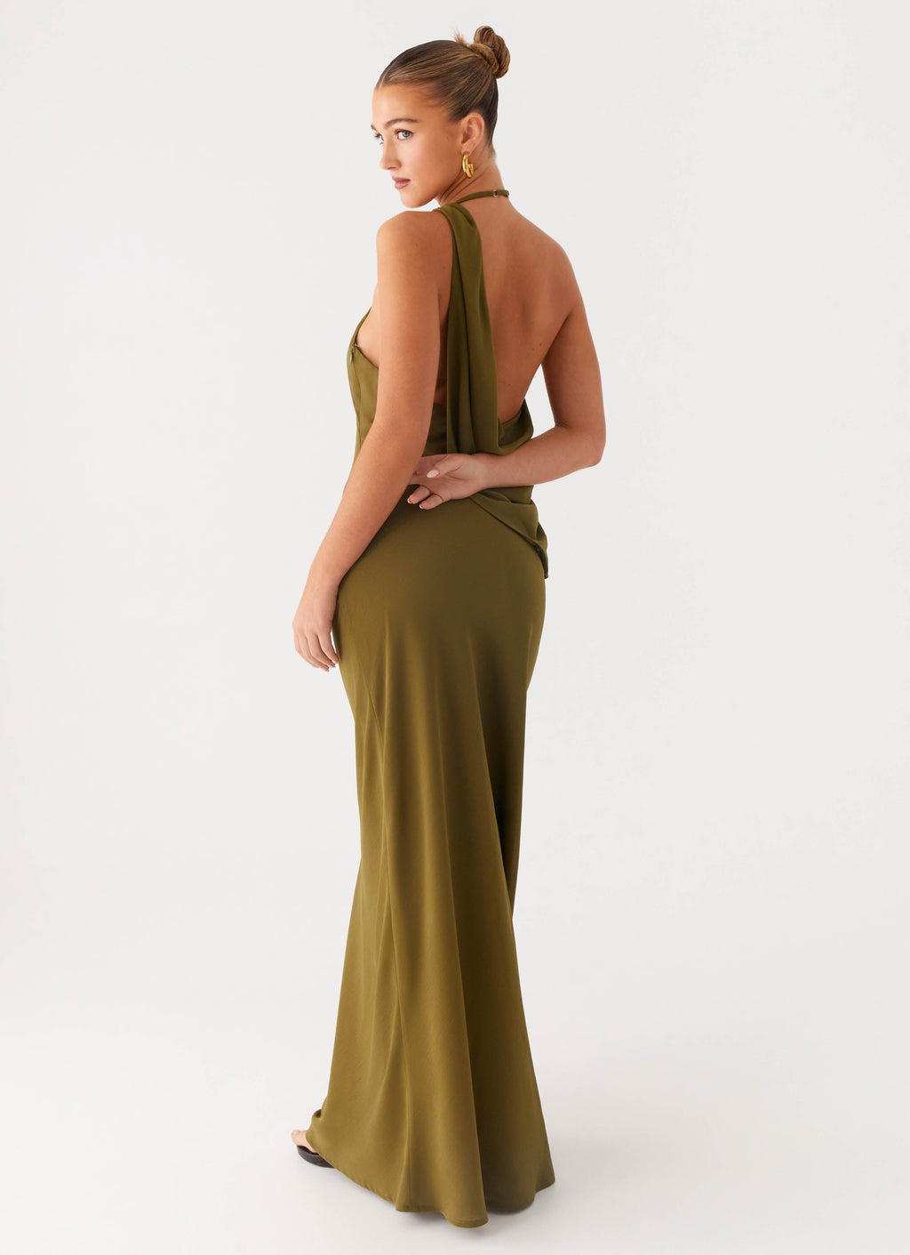 Opal Glow Maxi Dress - Khaki