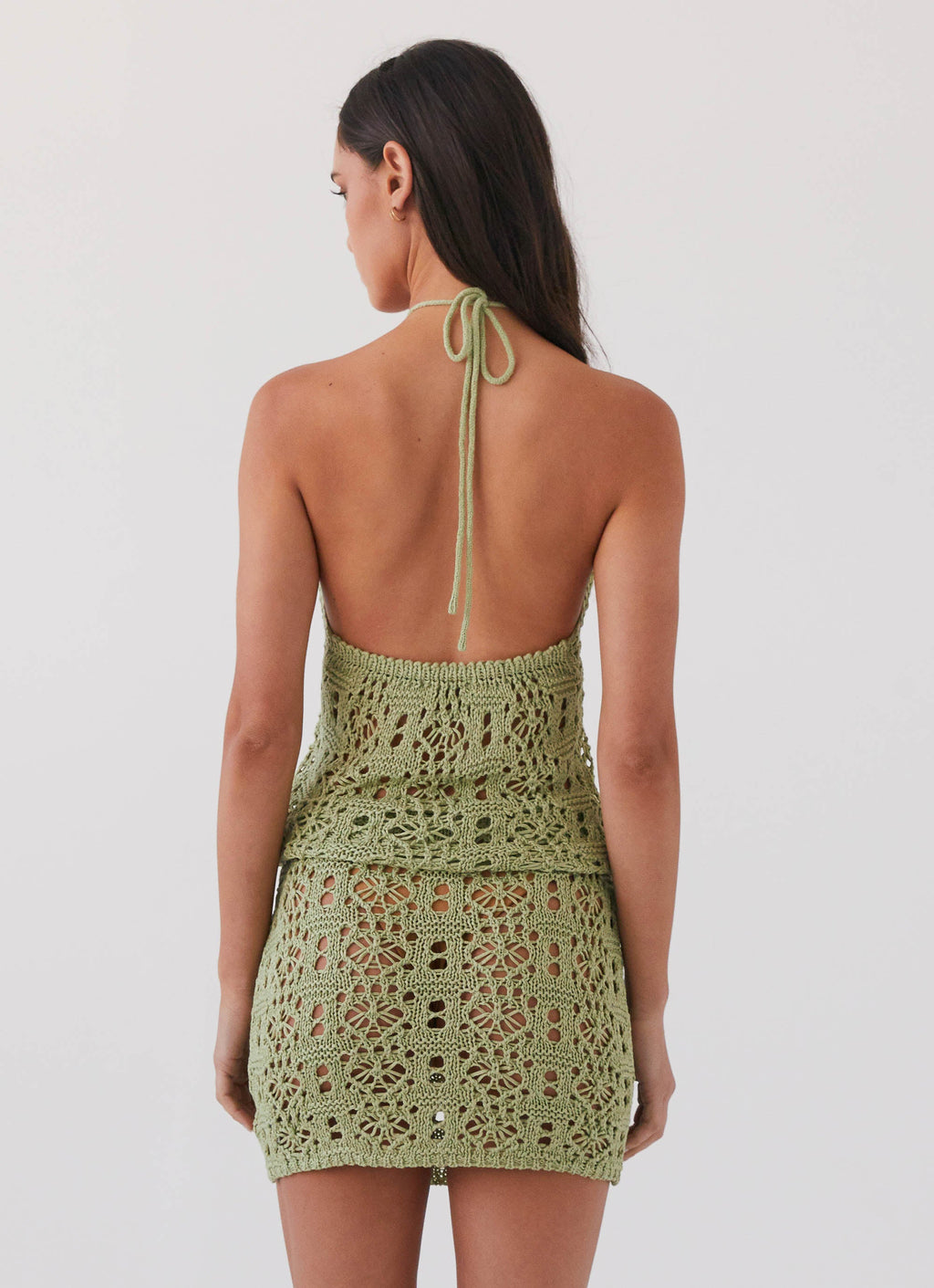 Free Mind Crochet Top - Light Olive