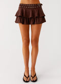 Prologue Belt Mini Skort - Chocolate
