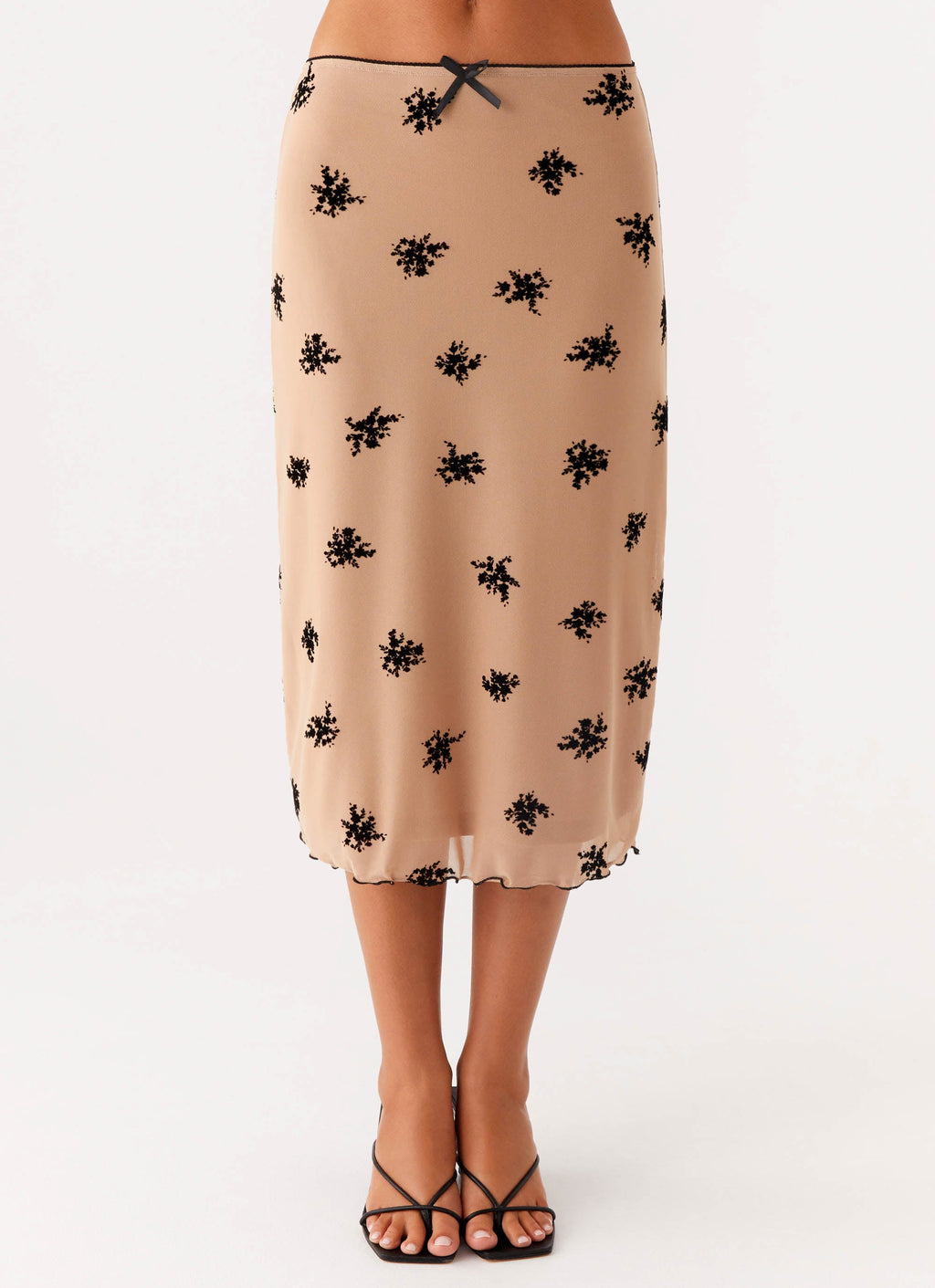 Rocca Midi Skirt - Nude
