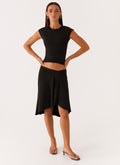 Shes A Lady Midi Skirt - Black