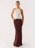 Sienna Sunset Maxi Skirt - Chocolate