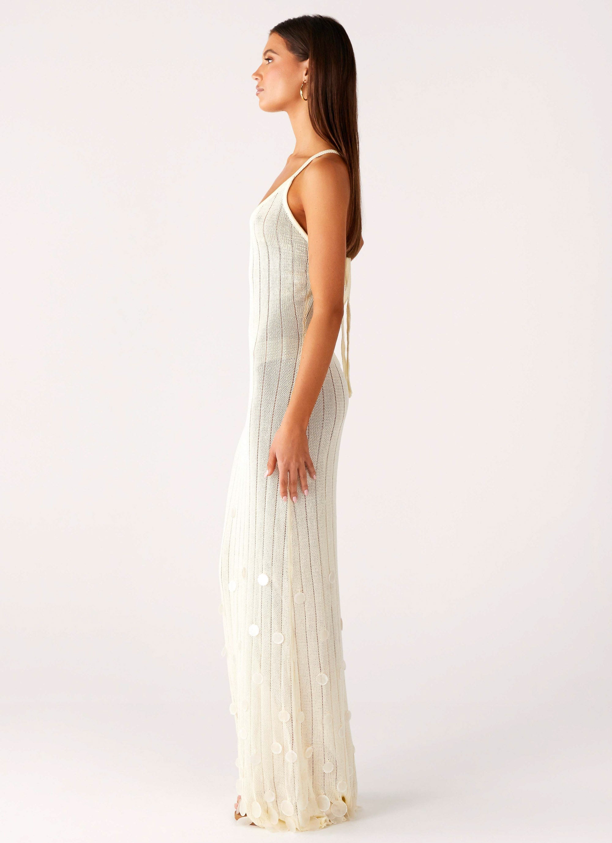 Siren Song Crochet Maxi Dress - Ivory