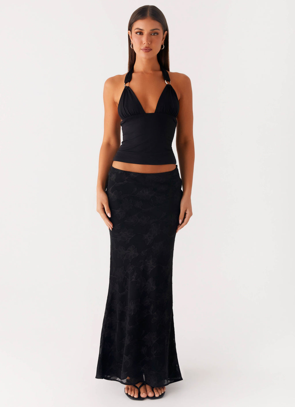 Starlit Maxi Skirt - Black
