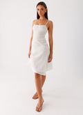 Tamar Midi Dress - White